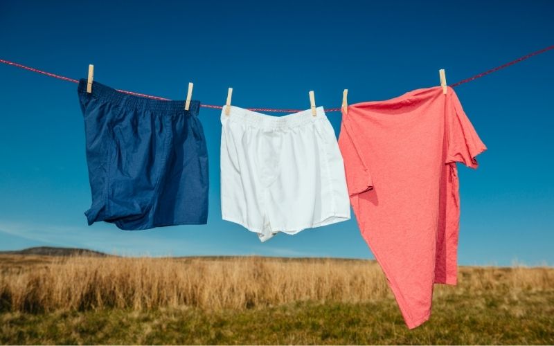 laundry on washing line
