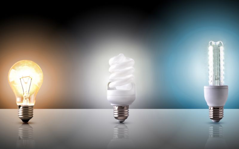 different types of light bulbs