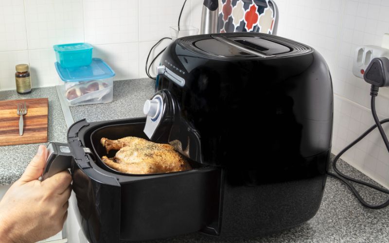 Cooking roasted chicken in the air fryer